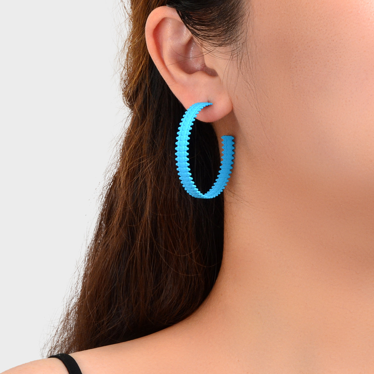 Candy Color Classic Retro 80's Circle Open Hoop Circle Earrings Costume Party