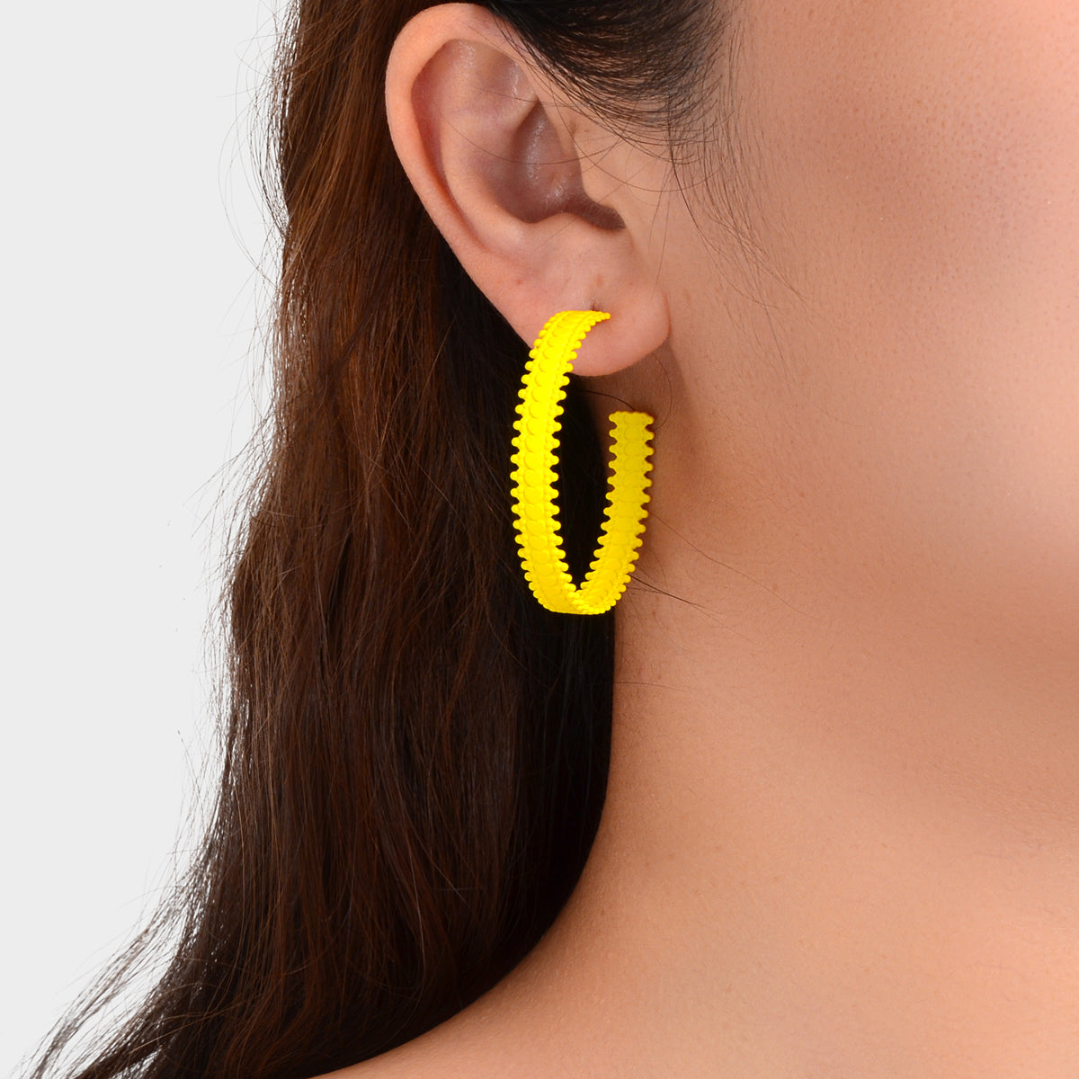 Candy Color Classic Retro 80's Circle Open Hoop Circle Earrings Costume Party