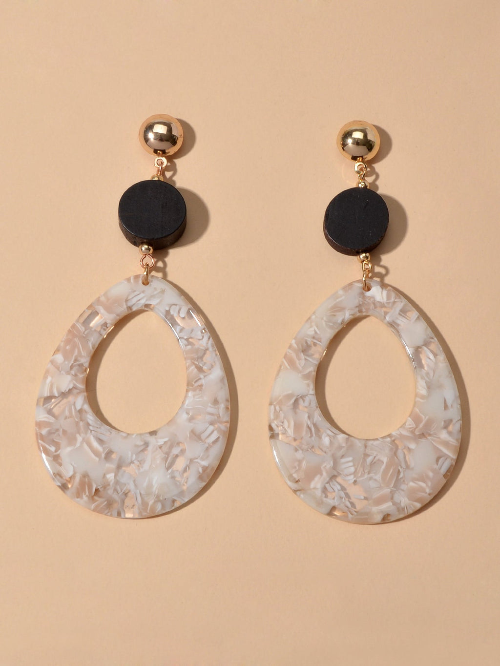 Retro Style Acrylic Water Drop Dangle Holiday Earrings Traditional Women Jewelry
