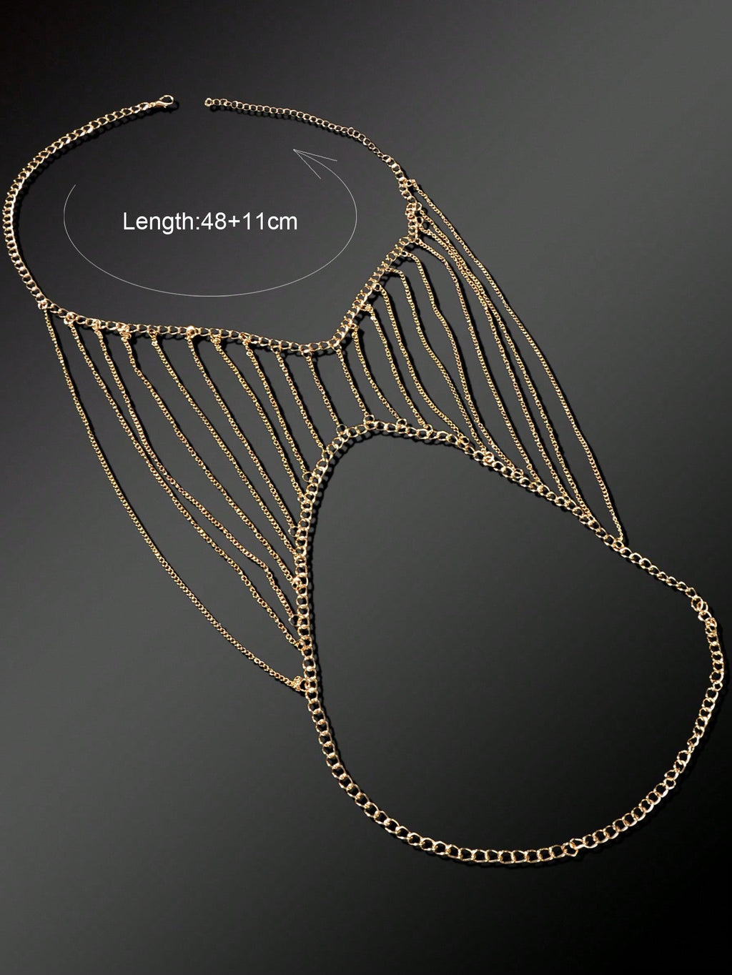 Boho Tassel Chain Necklace Shoulder Body Jewelry Trendy Statement Piece-4